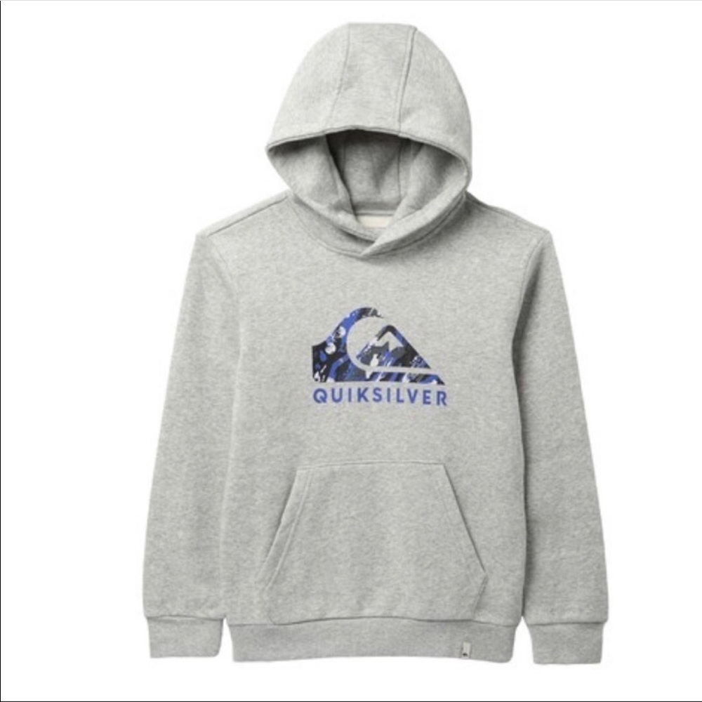 New with tags grey Quiksilver hooded pullover